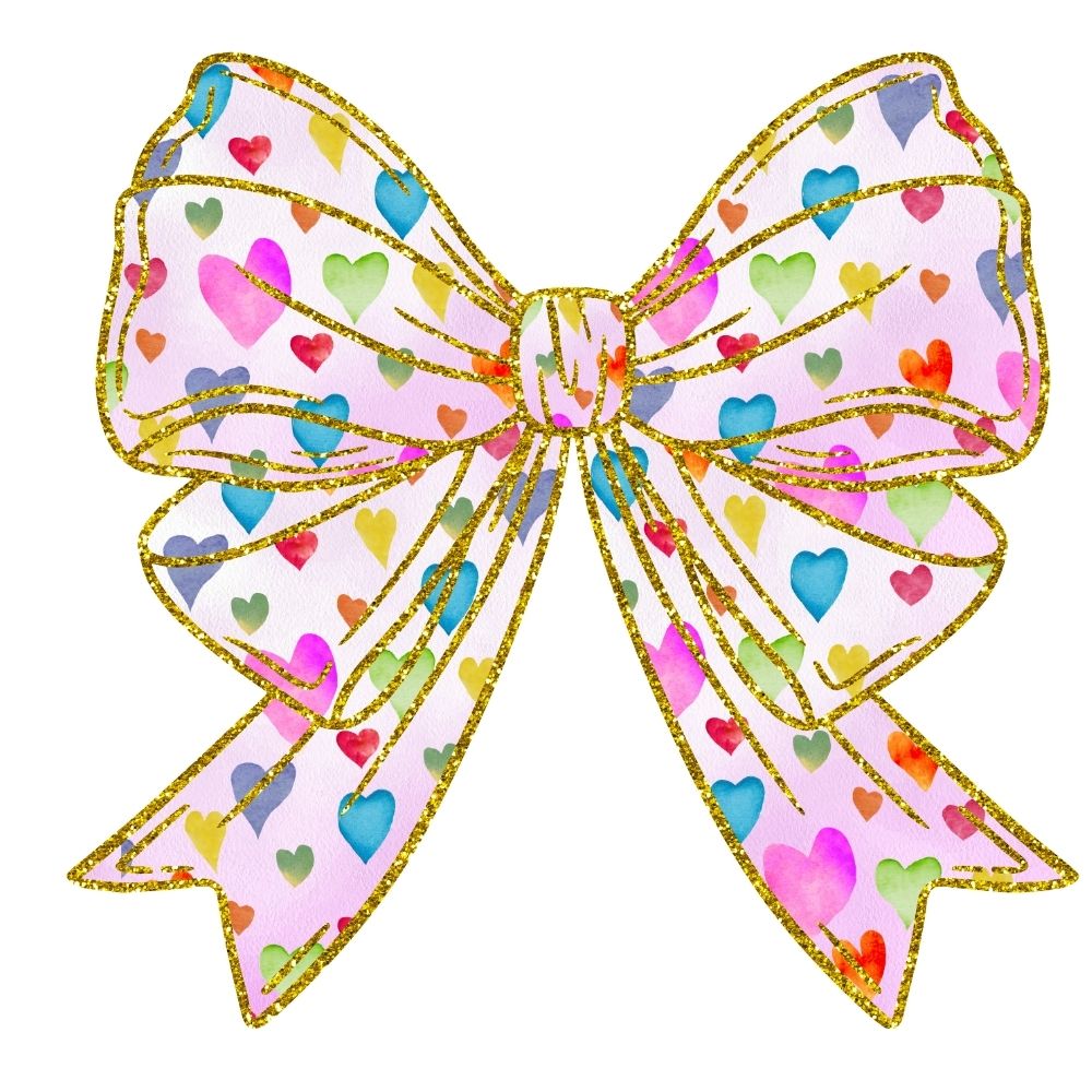Valentine Candy Heart Bow