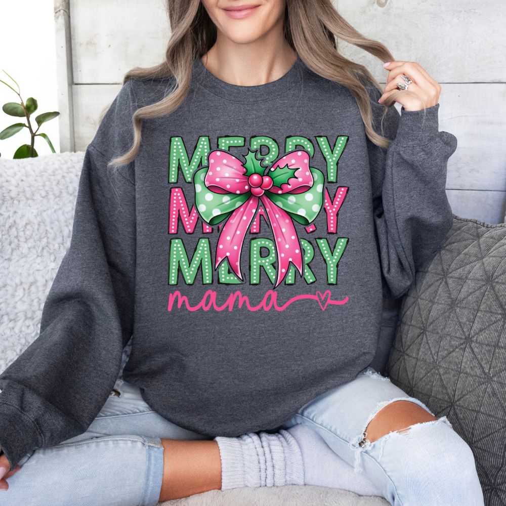 Merry Mama Mistletoe Bow