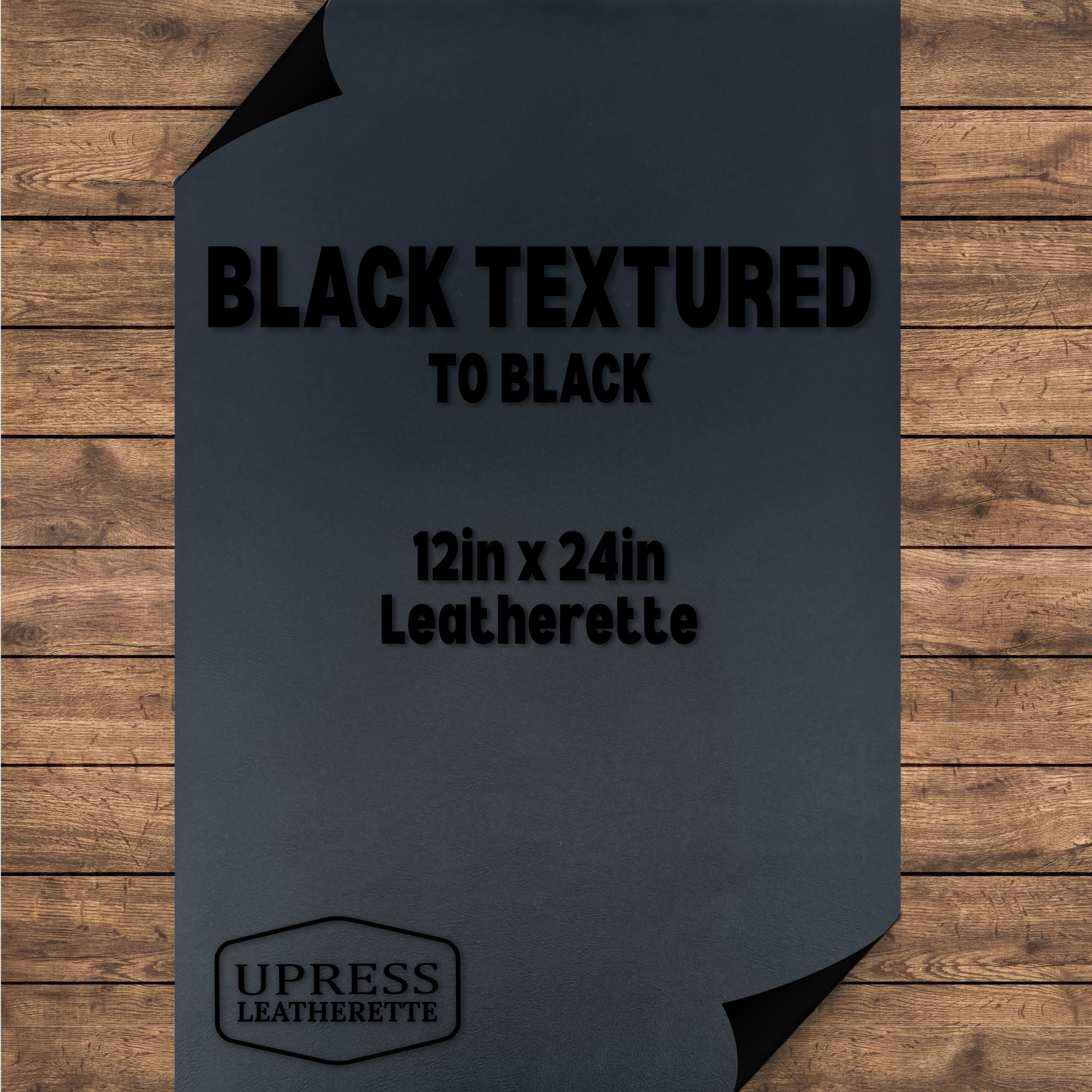 Black Textured/Black Leatherette Sheet (12x24)