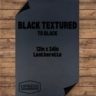 Black Textured/Black Leatherette Sheet (12x24)