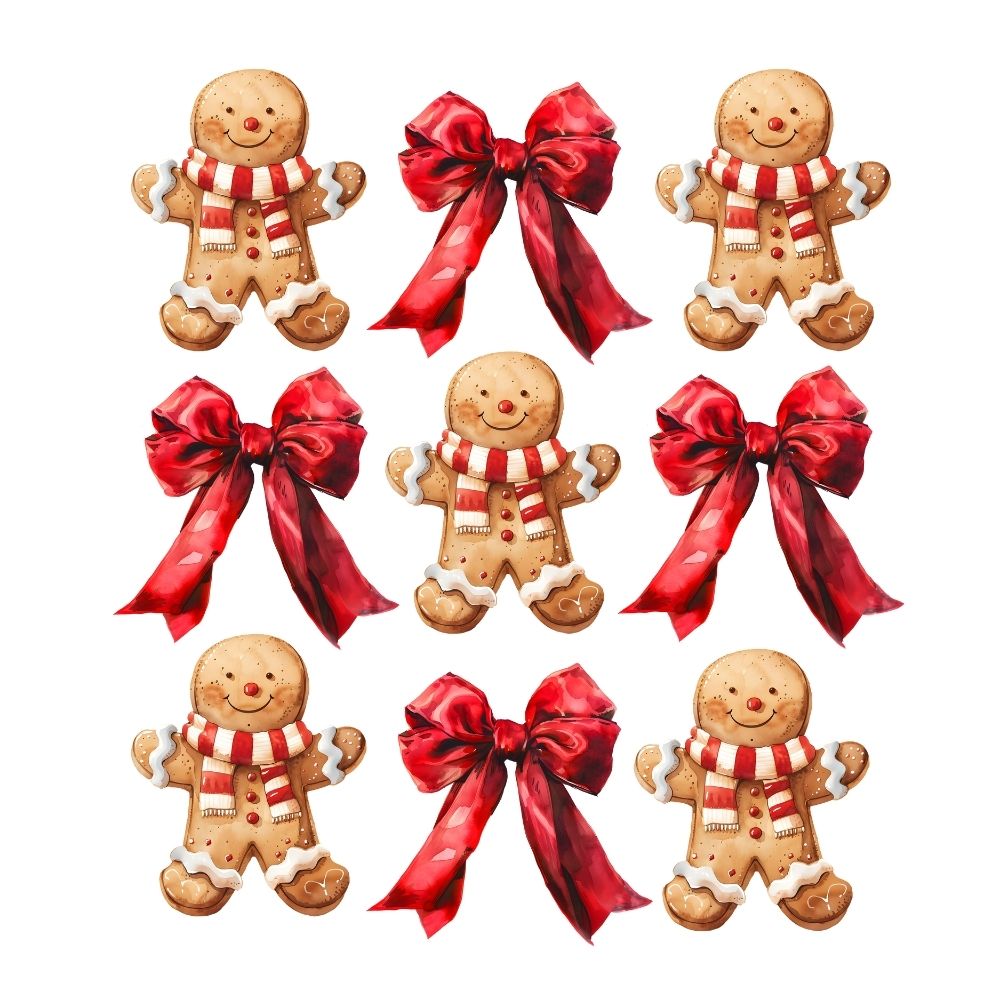 Gingerbread Red Bow Coquette