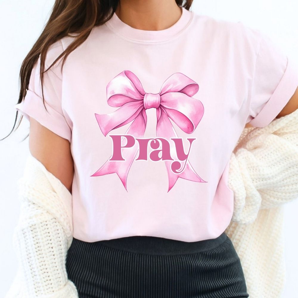 Pray Pink Bow