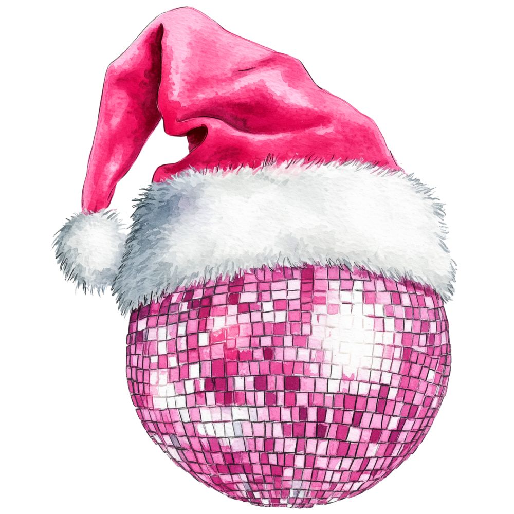 Disco Ball Santa Hat