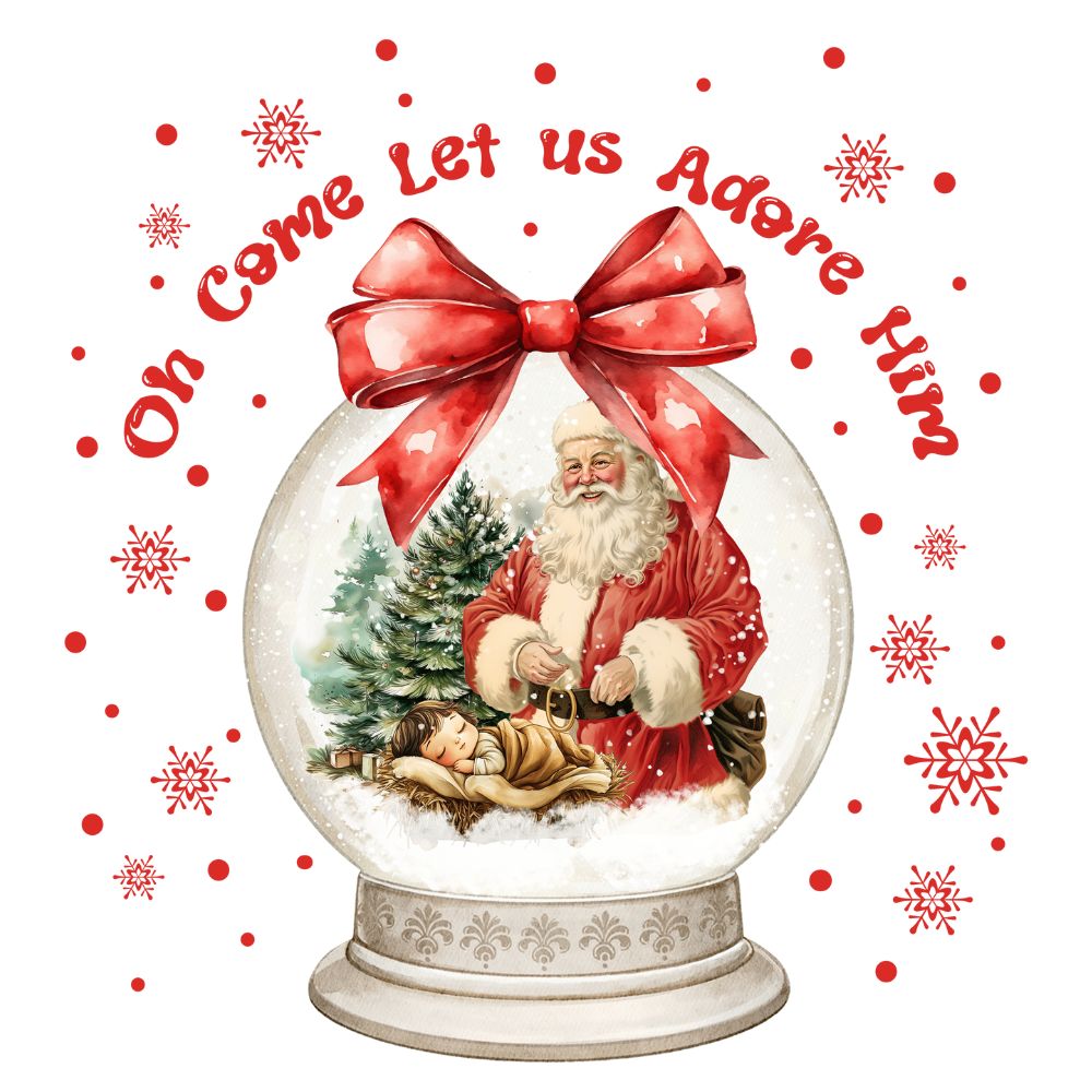 Oh Come Let Us Adore Him Snow Globe