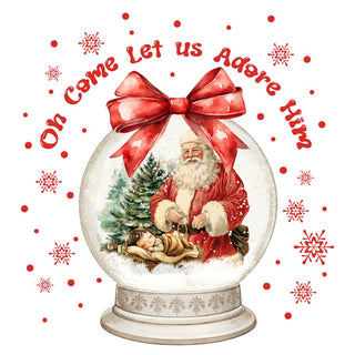 Oh Come Let Us Adore Him Snow Globe
