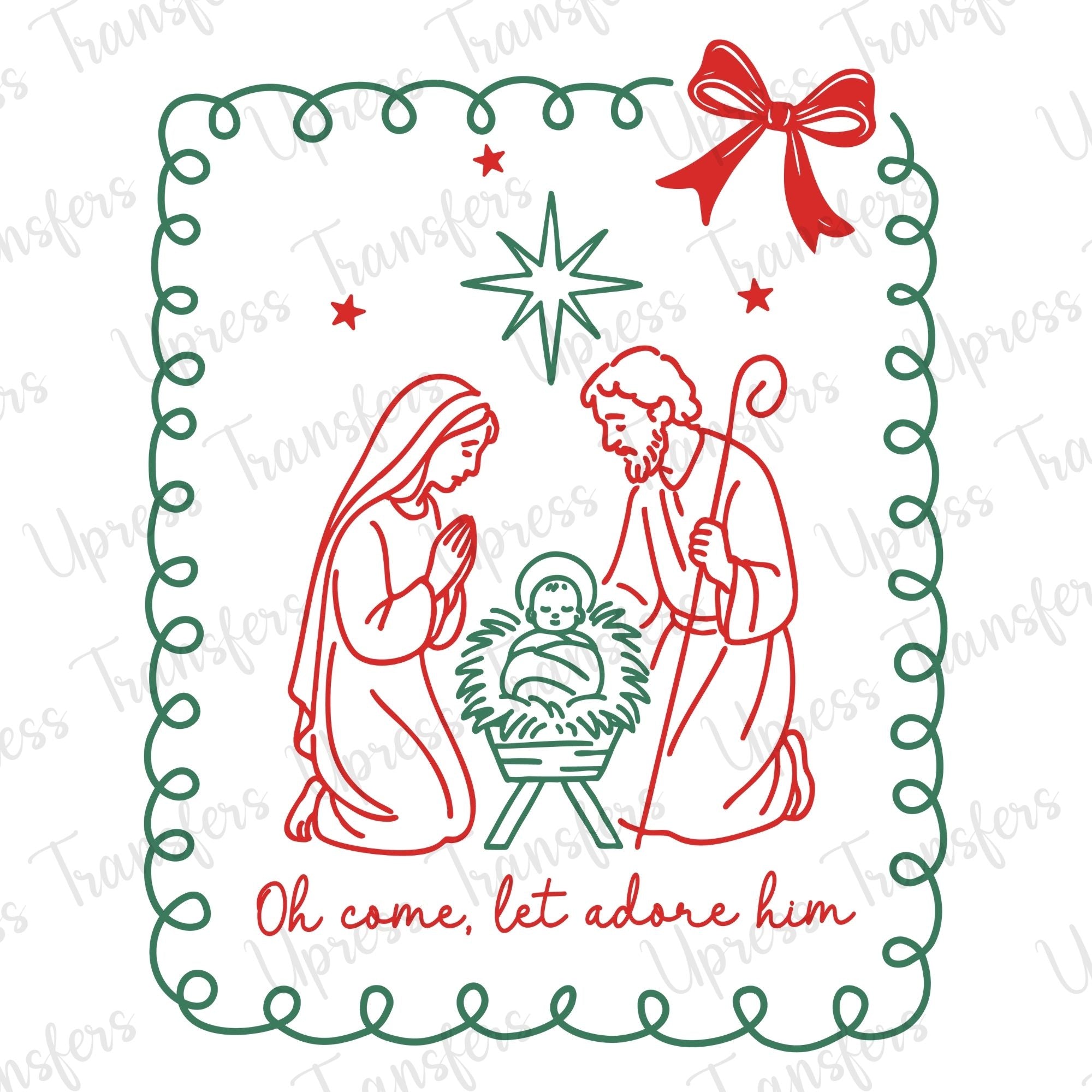 Adore Him Red and Green