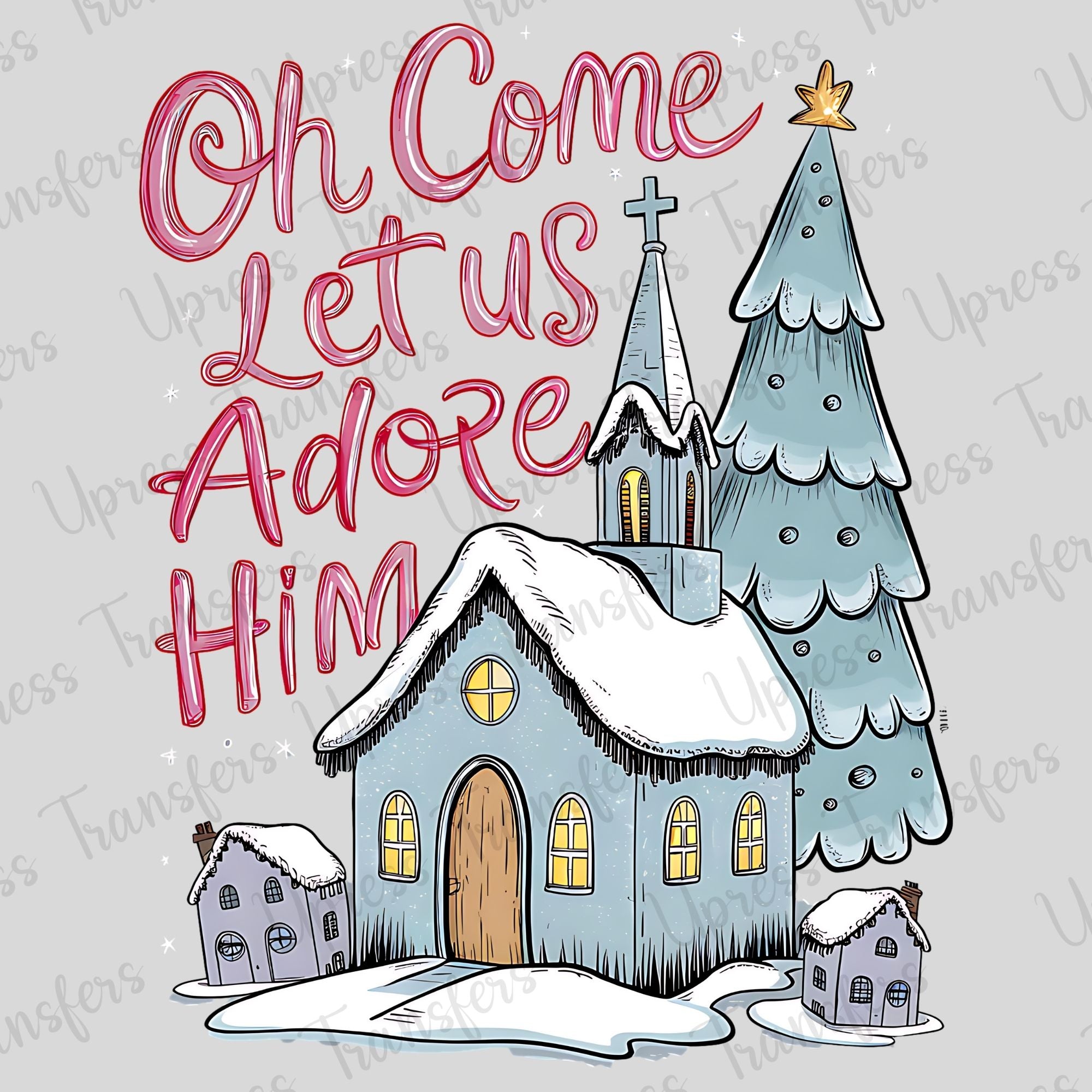 Adore Him Snowy Church