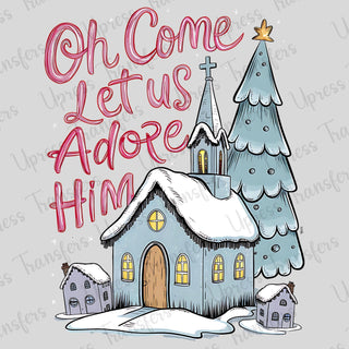 Adore Him Snowy Church