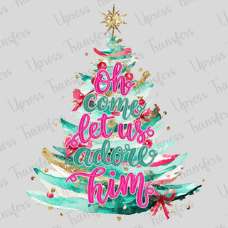 Adore Him Watercolor Tree