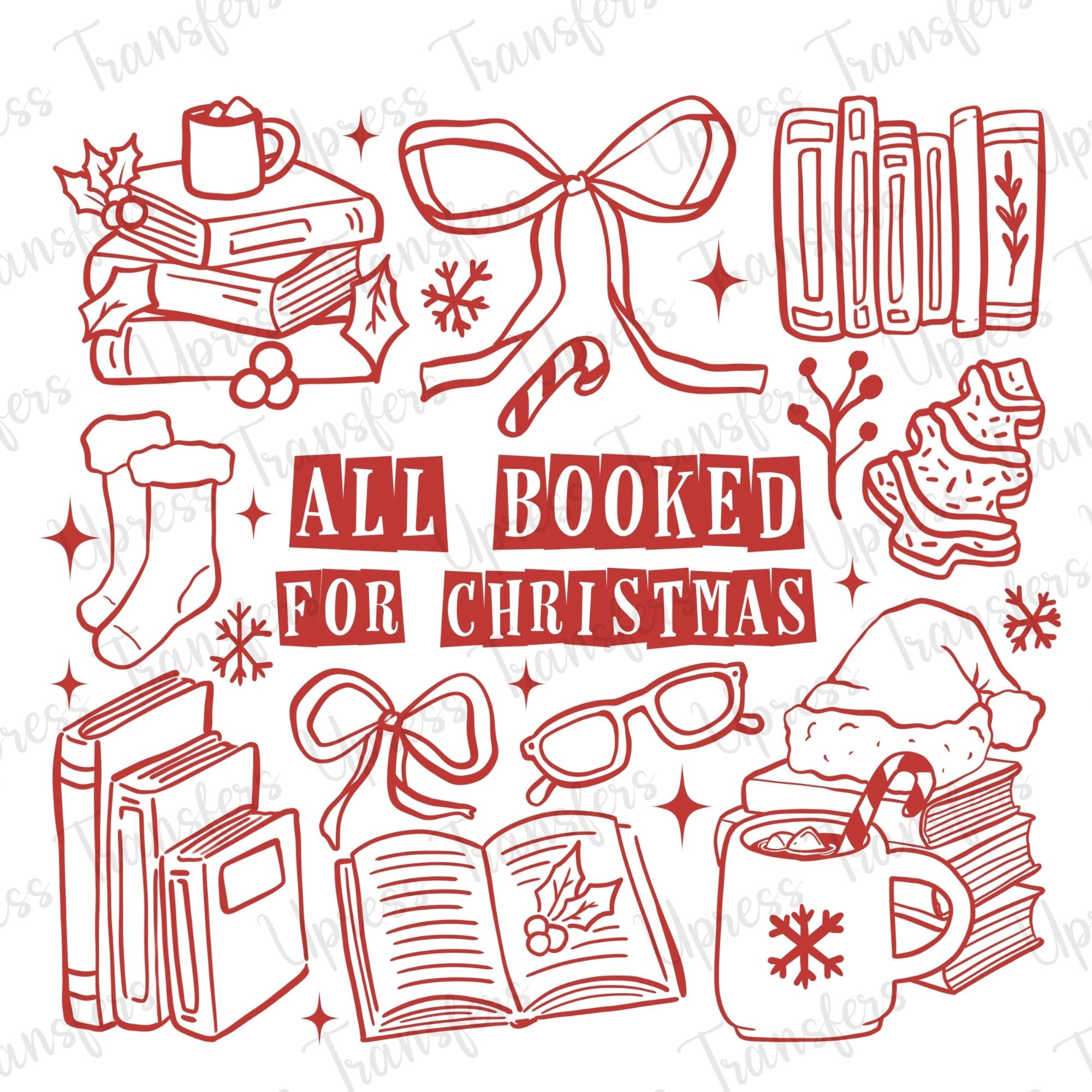 All Booked For Christmas Red