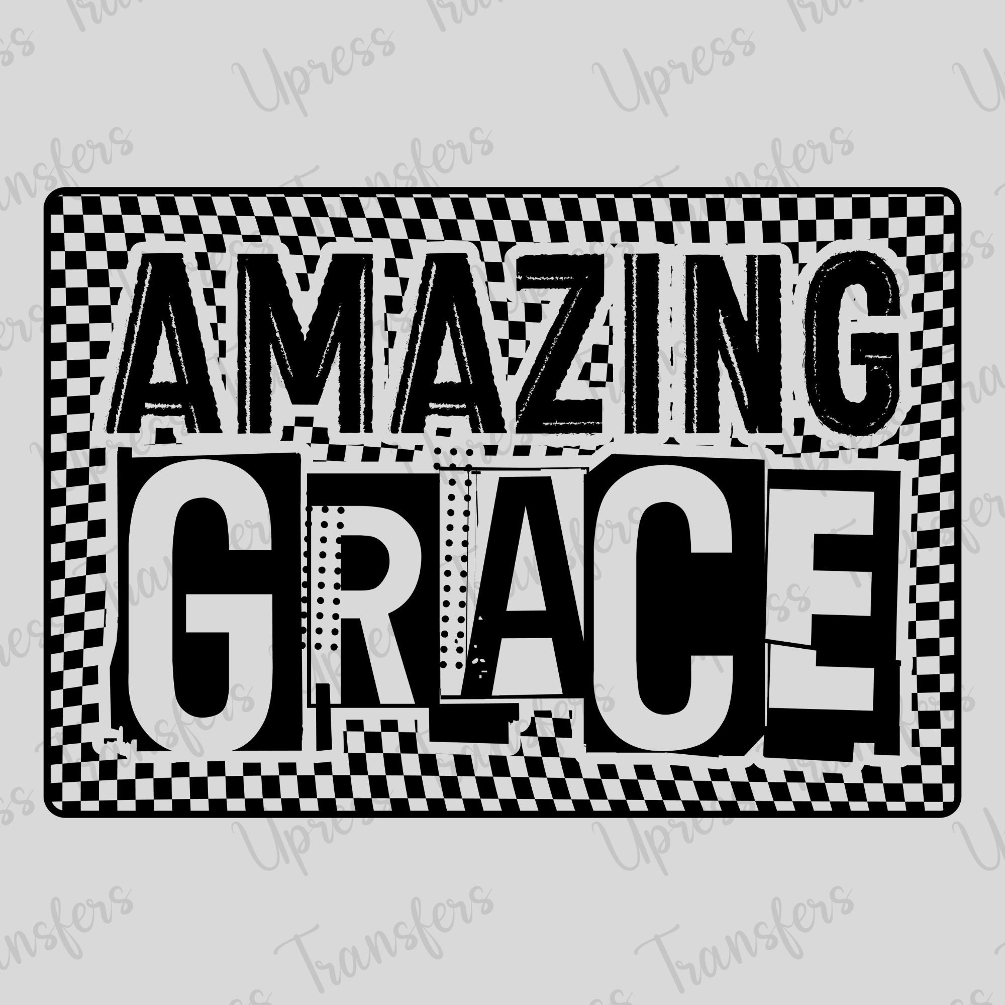 Amazing Grace Black Checkered