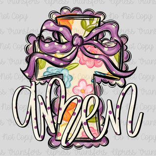 Amen Doodle Cross Floral