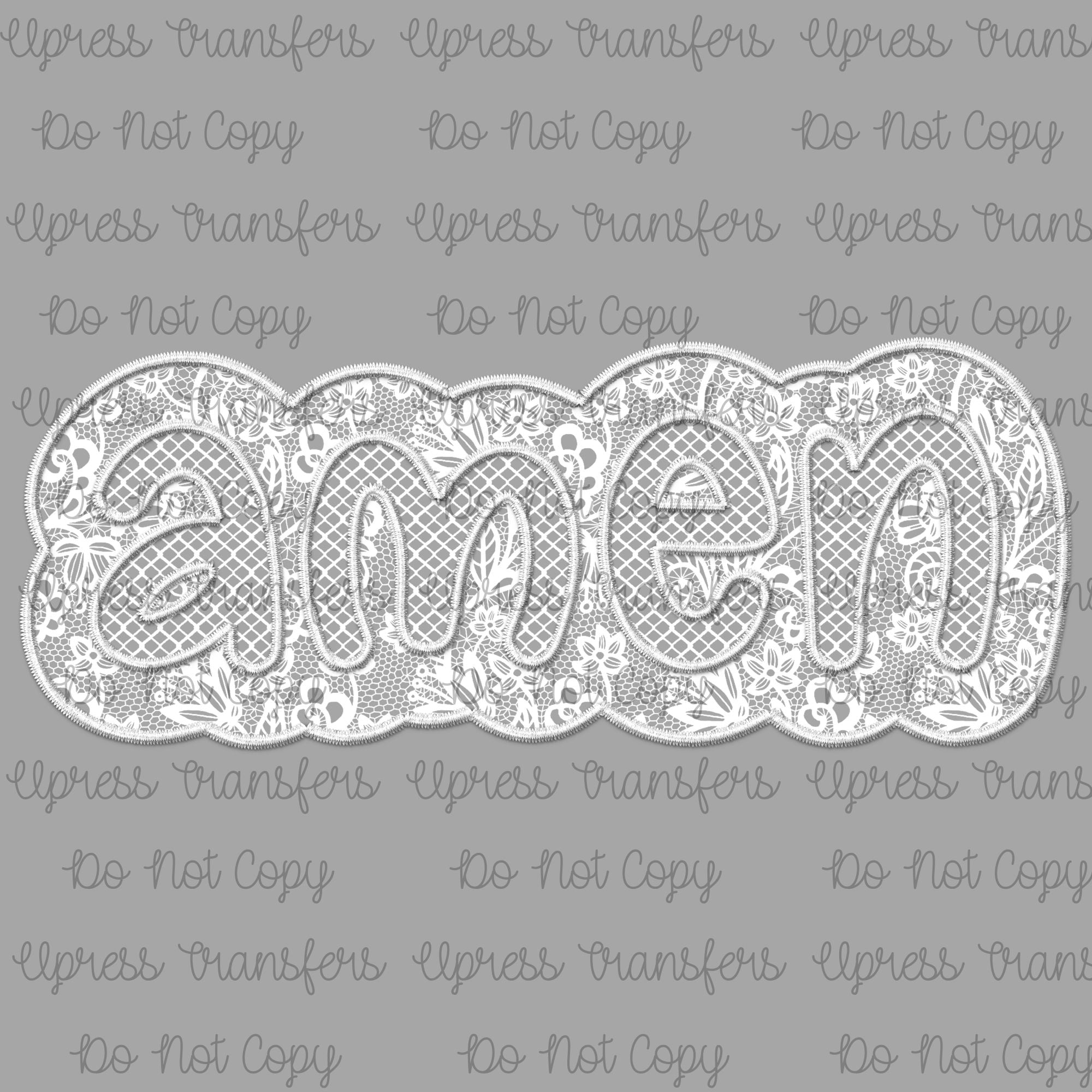Amen Lace Print