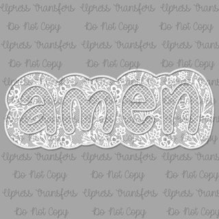Amen Lace Print