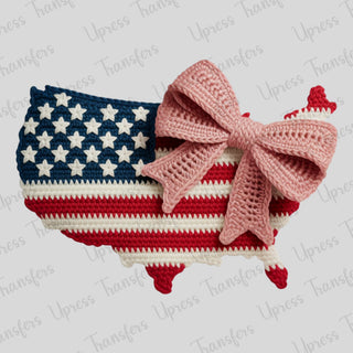 America Flag With Bow
