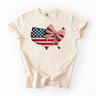 America Flag With Bow