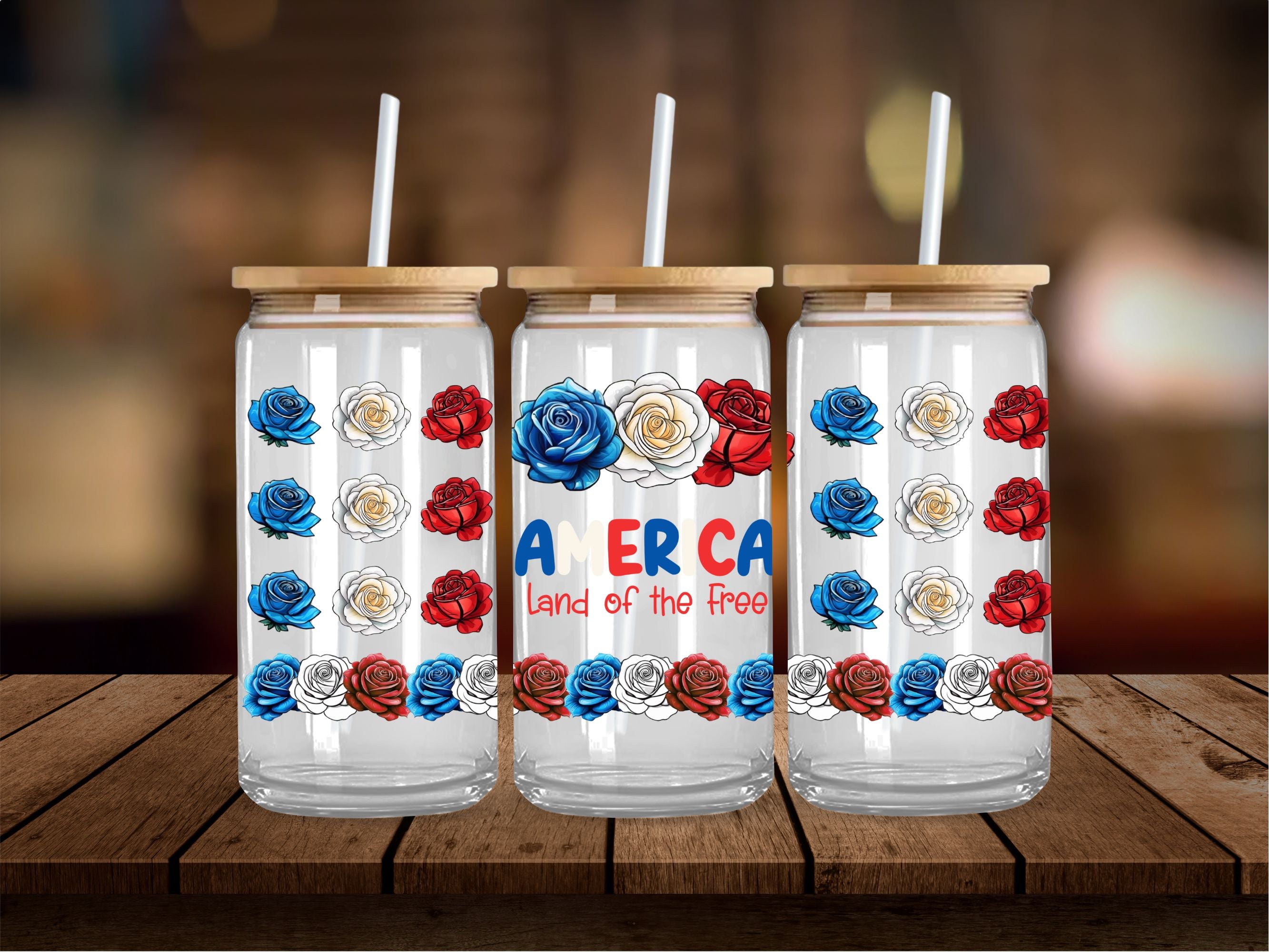 America Florals RWB 16 Oz Wrap
