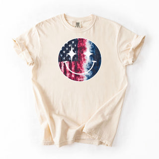 American Flag Tye Dye Smiley
