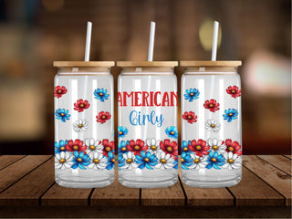 American Girly Flowers 16 Oz Wrap