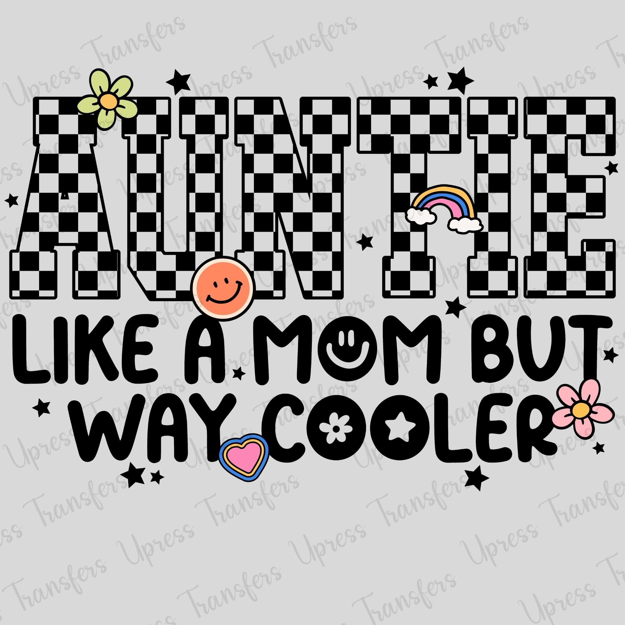 Auntie Checkered Like A Mom