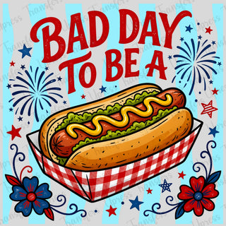 Baby Blue Stripes For Hotdog Day