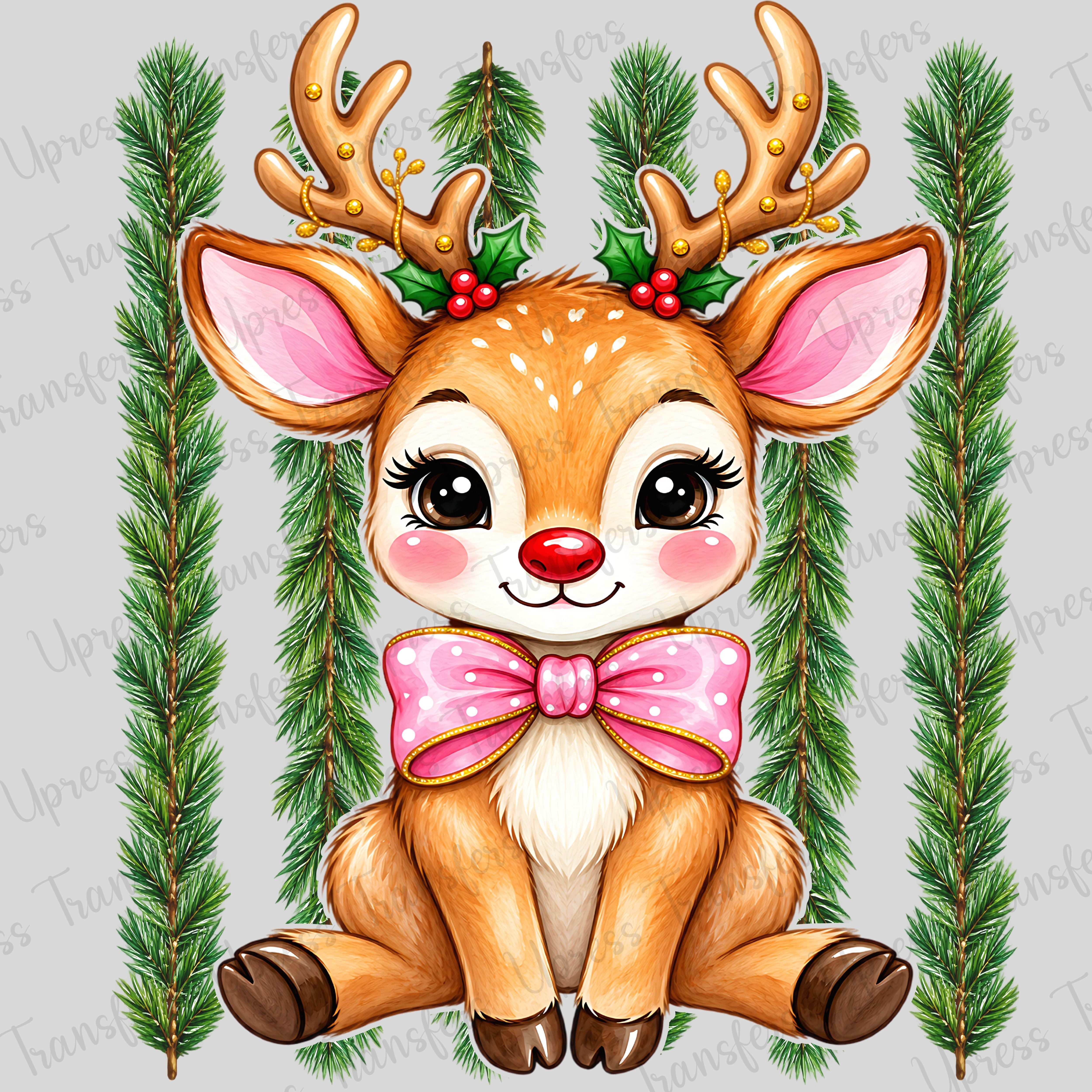 Baby Deer Pink Bow