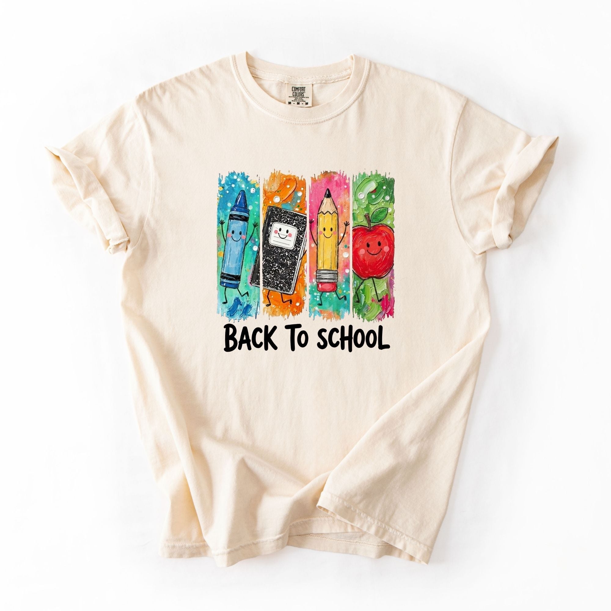 Back To School Characters Brush Strokes