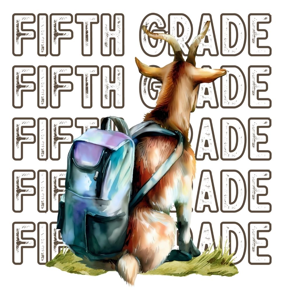 Back To School Goat Fifth Grade