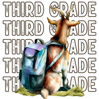 Back To School Goat Third Grade