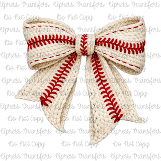 Stitched Baseball Bow