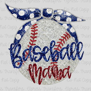 Baseball Mama Bandana Rhinestones