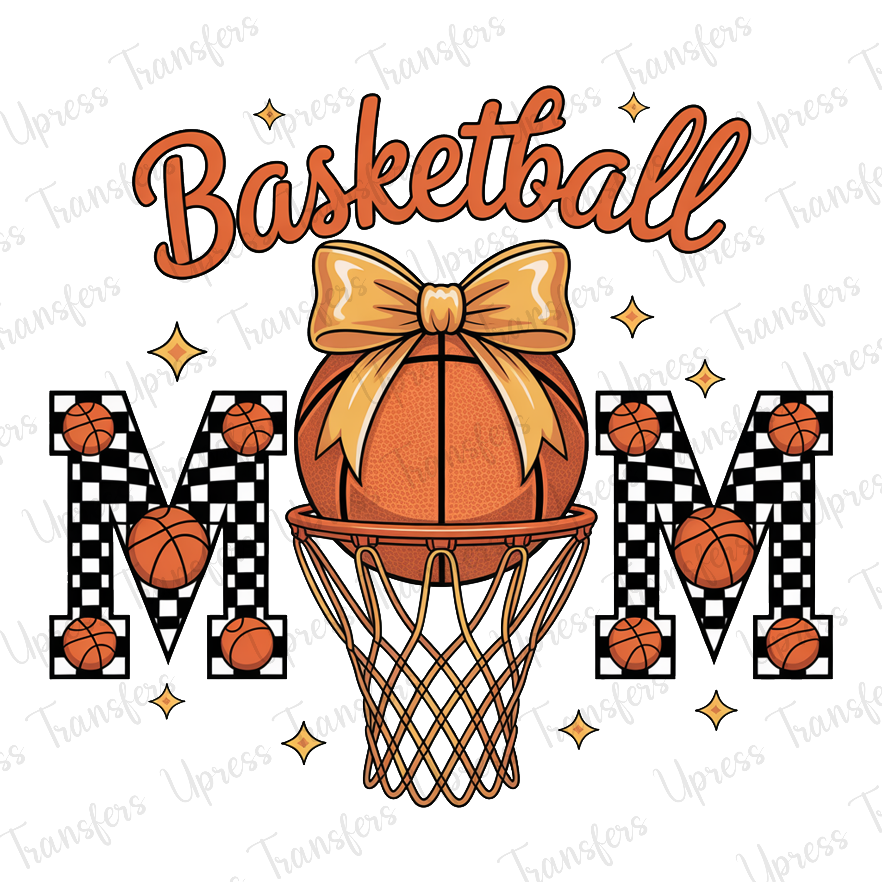 Basketball Checkered Mom