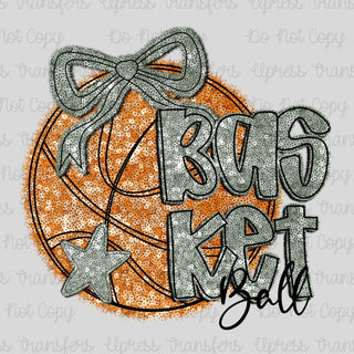 Basketball Faux Sequins