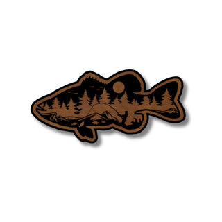 Bass Fishing Leatherette Patch