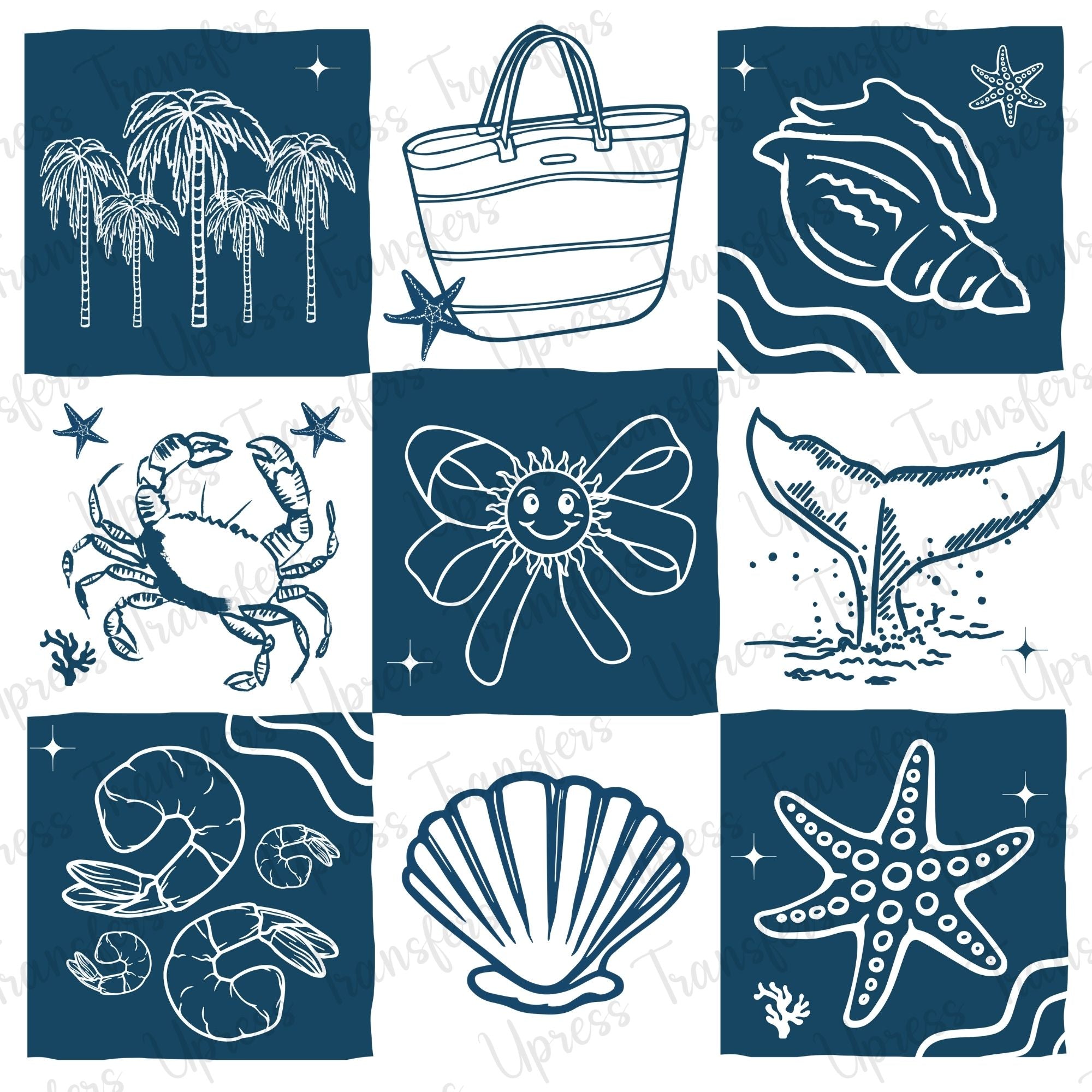 Beach Checkered Collage