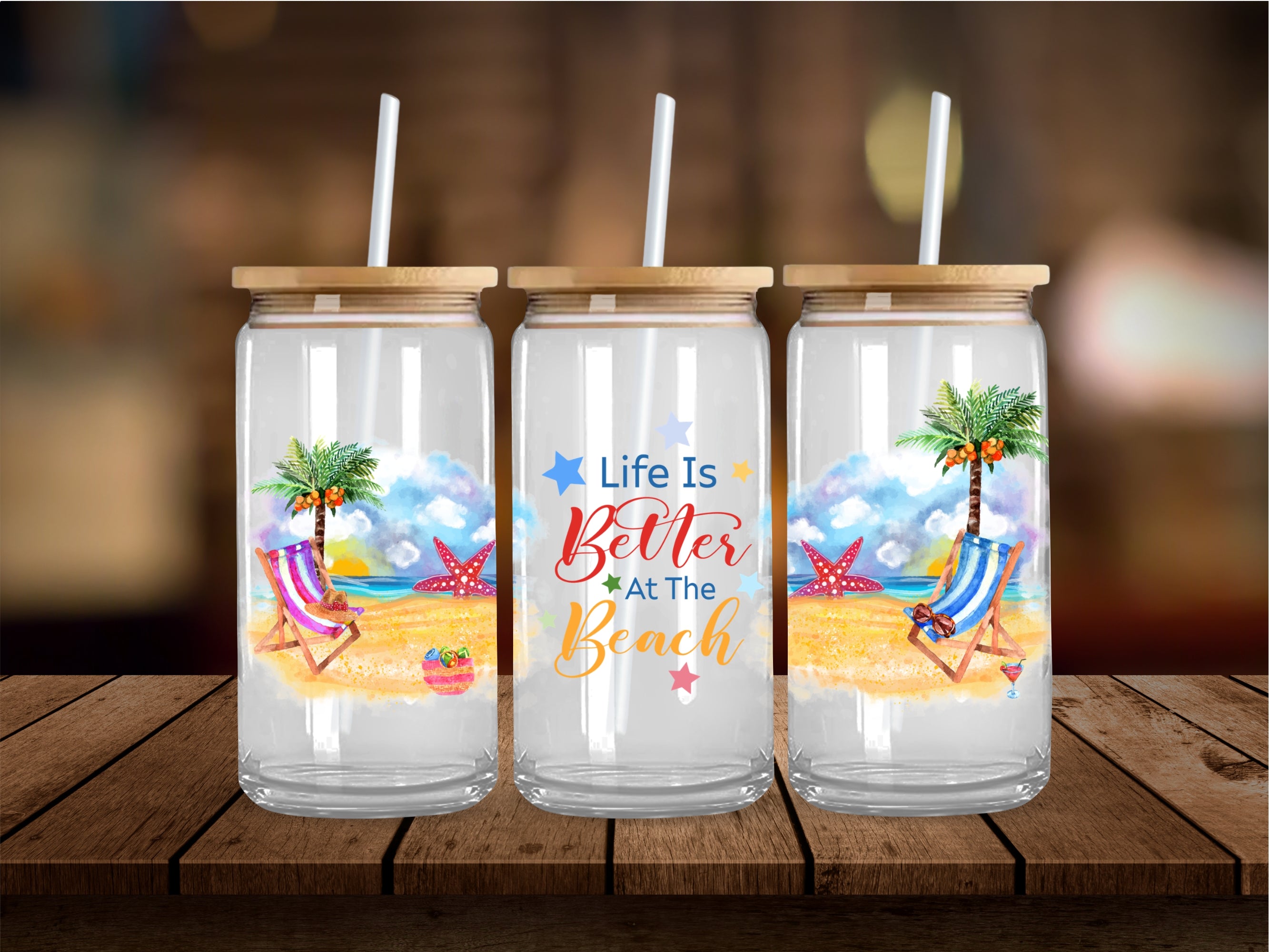 Beach Get Away 16 Oz Wrap