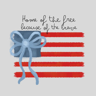 Because Of The Brave Watercolor Flag