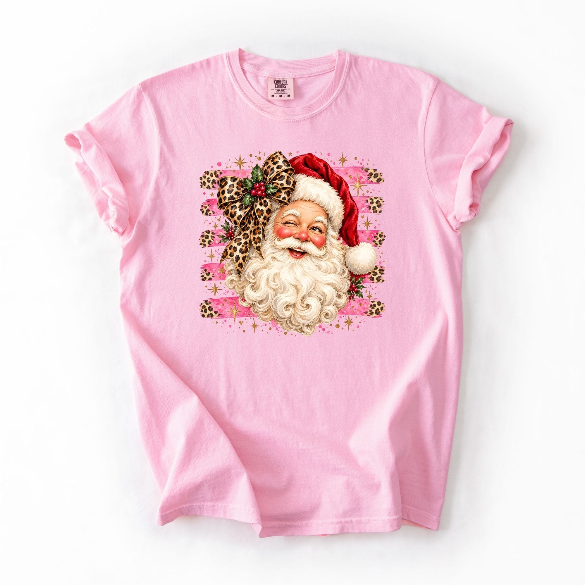 Big Bow  Winking Santa Cheetah