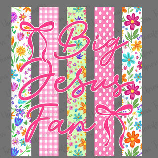 Big Jesus Fan Patterned Ribbon