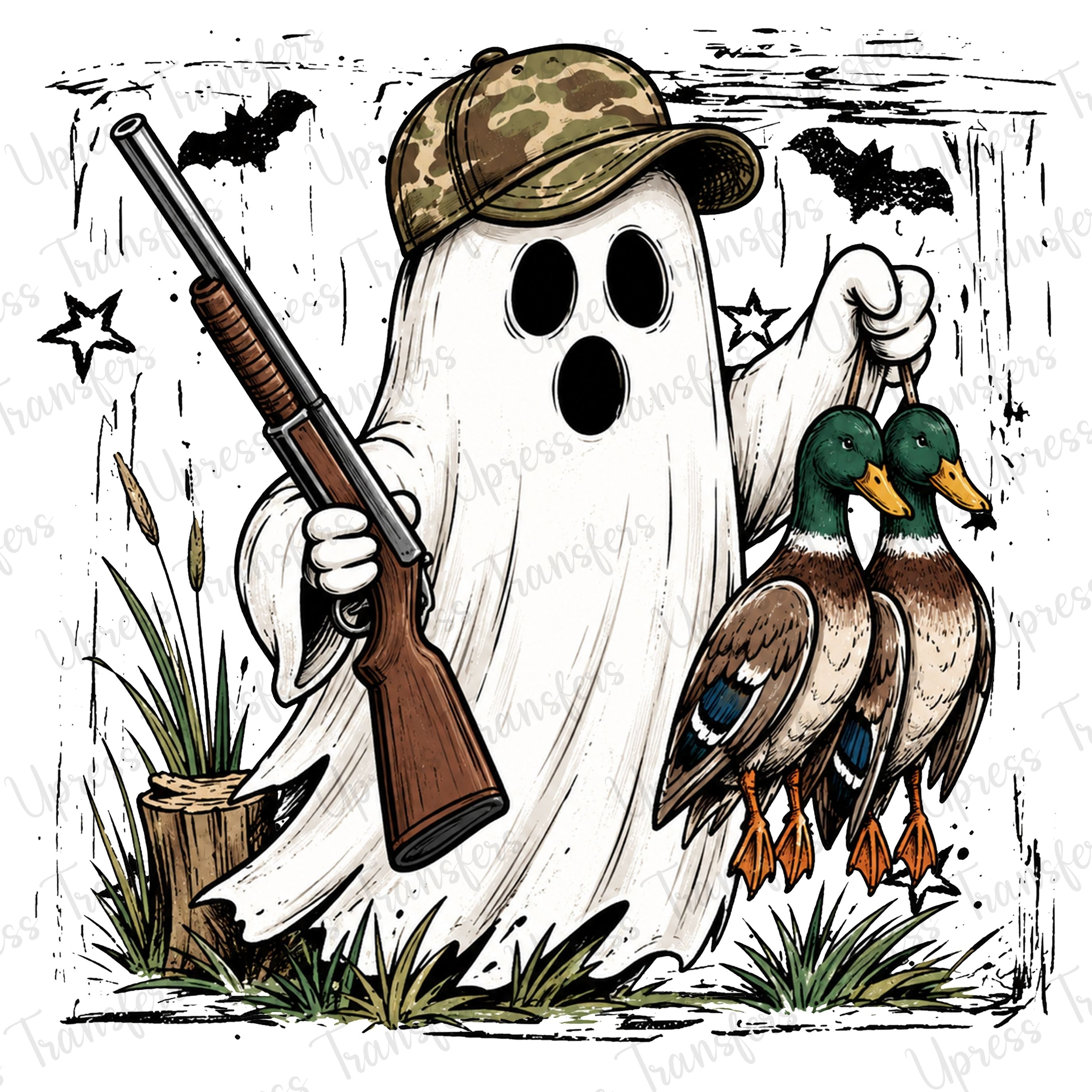 Black Bat Ghost Camo Ducks