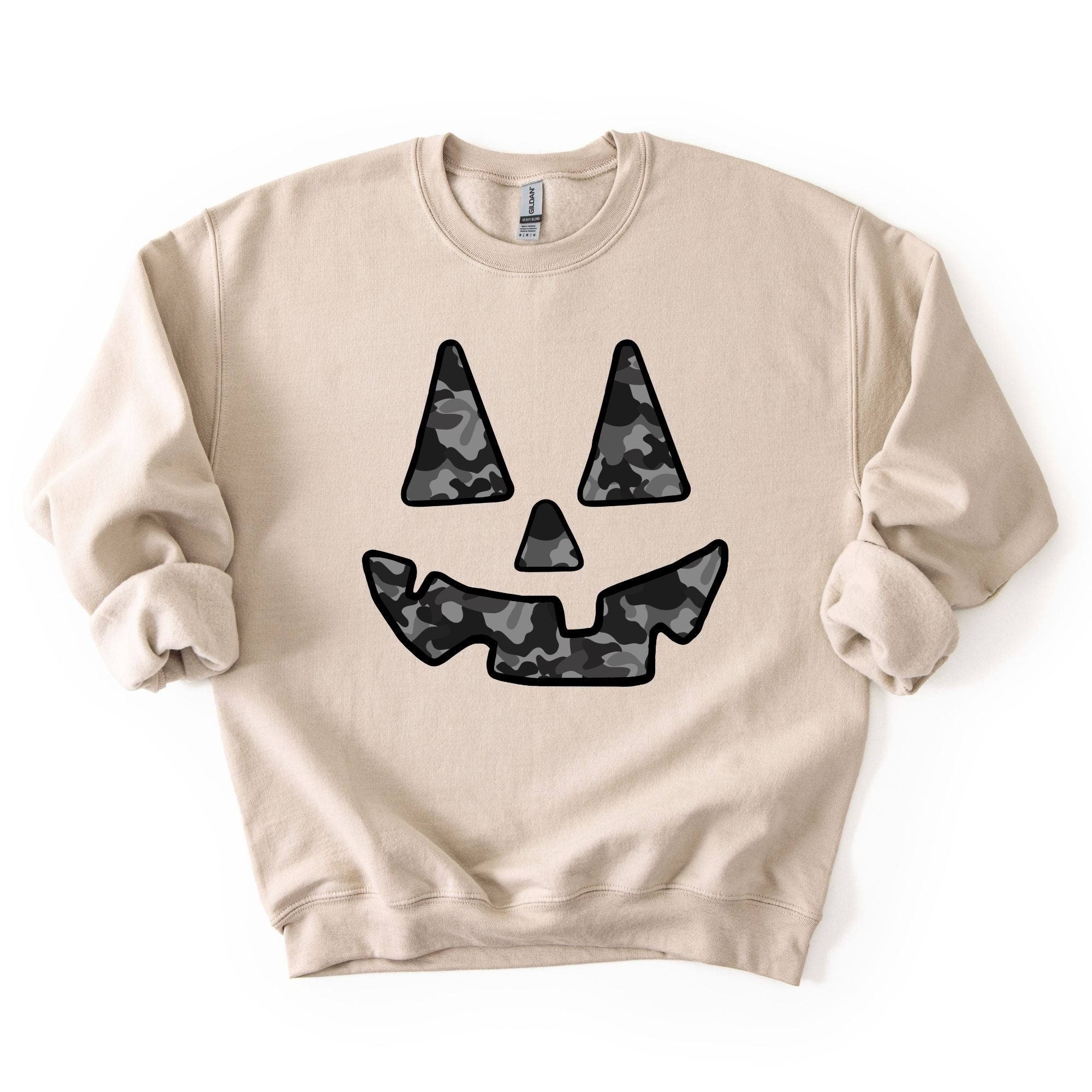 Black Camo Pumpkin Face