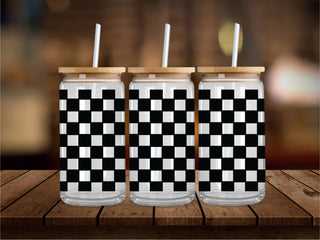 Black Checkered 16 Oz Wrap