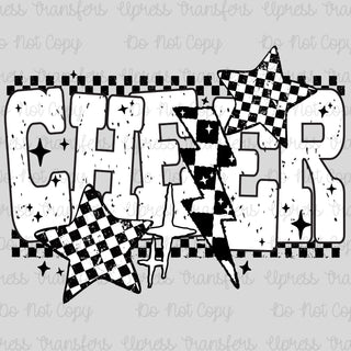 Black Cheer Checkered