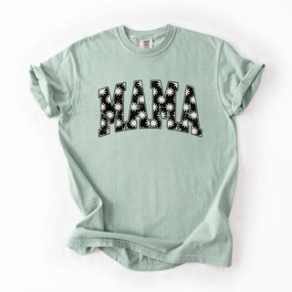 Black Distressed Daisy Mama