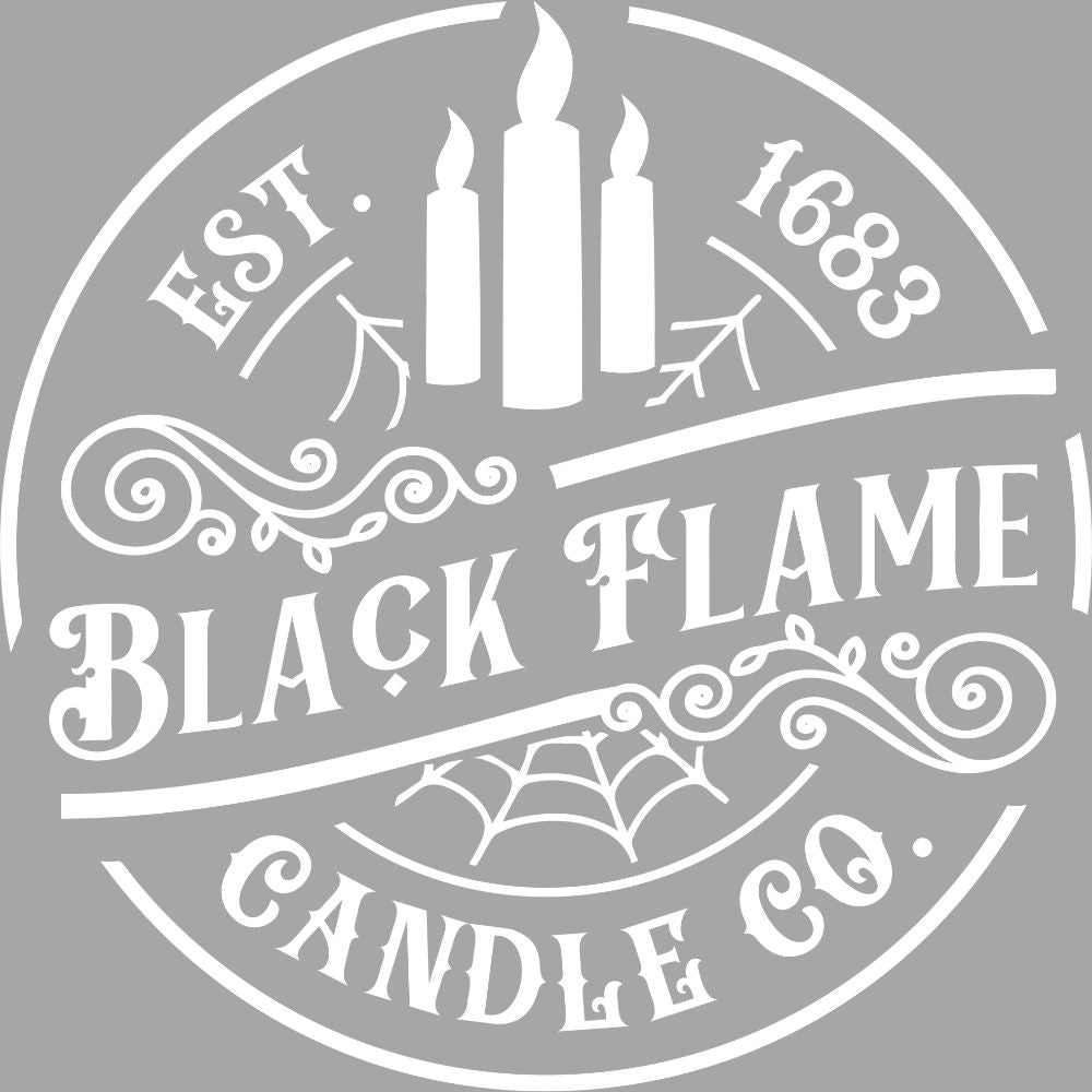 Black Flame Candle  Co Whtie