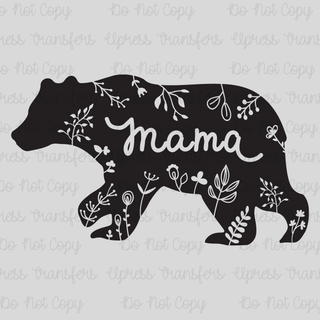 Black Mama Bear Floral