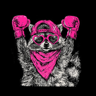 Black Out Pink Raccoon
