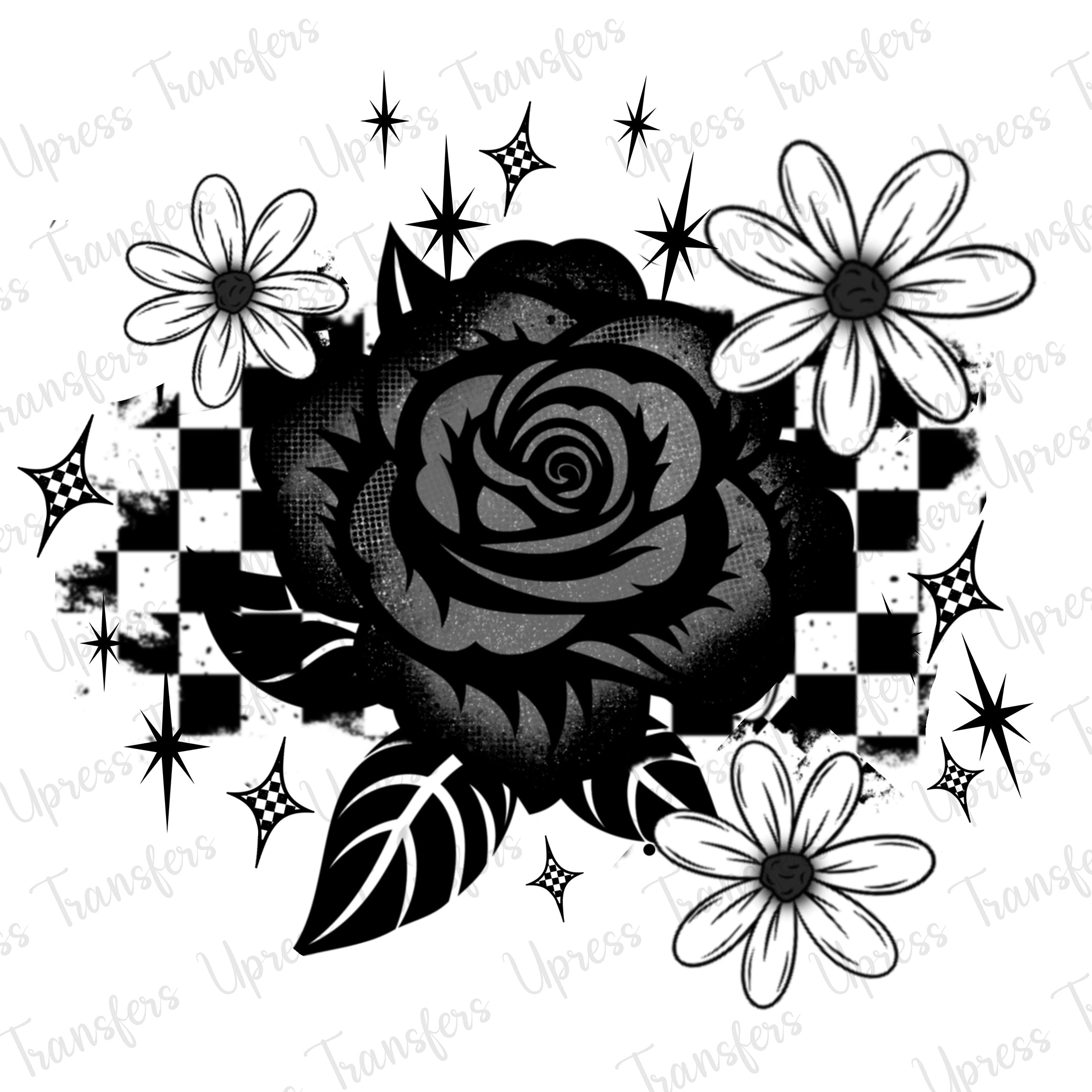 Black Rose Checkered