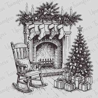 Black Sketched Christmas Home
