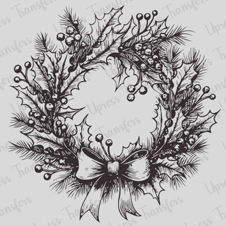 Black Sketched Wreath